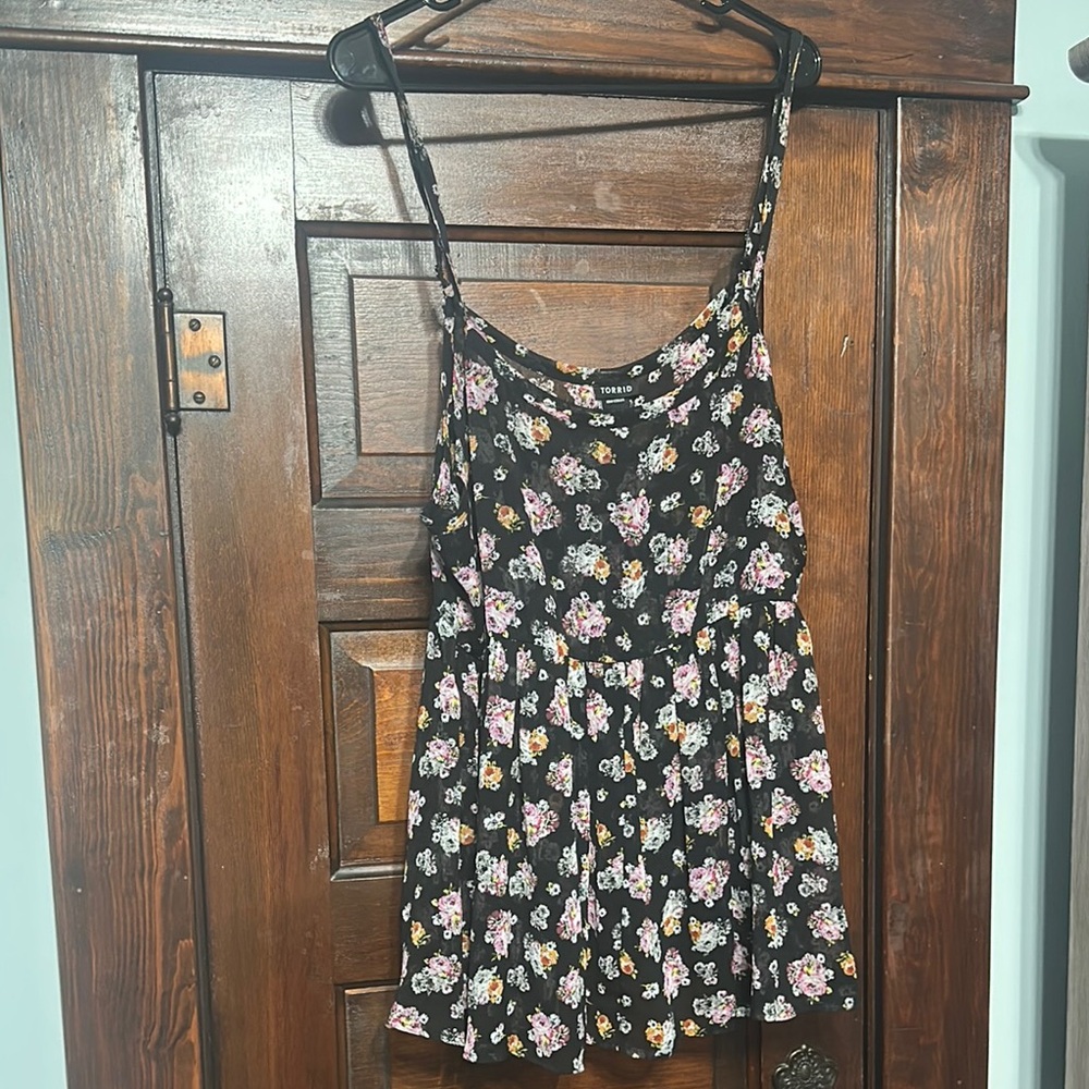 Torrid Black Floral Camisole Top